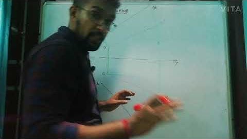 plane rotation method, projections of lines inclined to both planes part 1