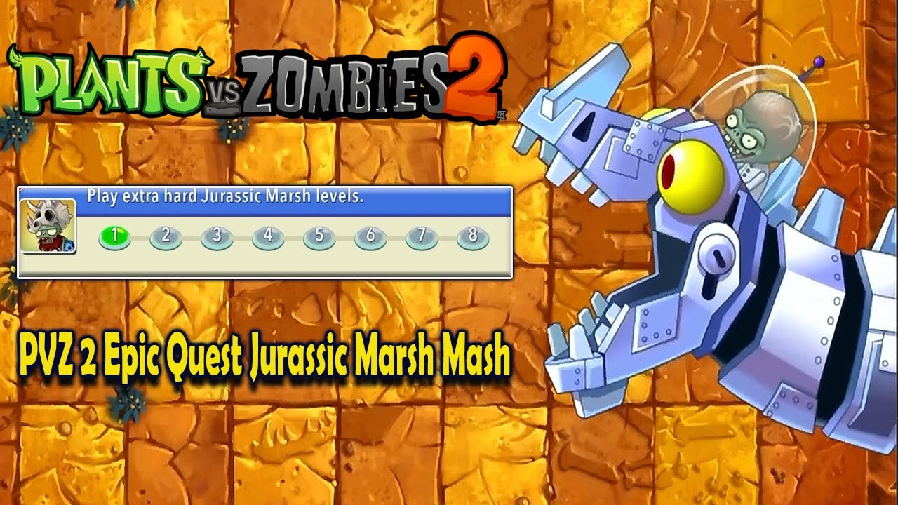 PVZ 2: Epic Quest - Jurassic Marsh Mash | Plants Vs Zombies 2 - YouTube
