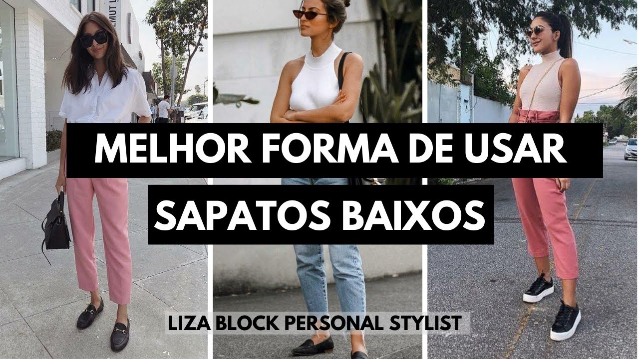 sapatos baixos estilosos