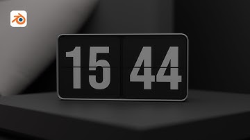 How to make a flip clock using blender