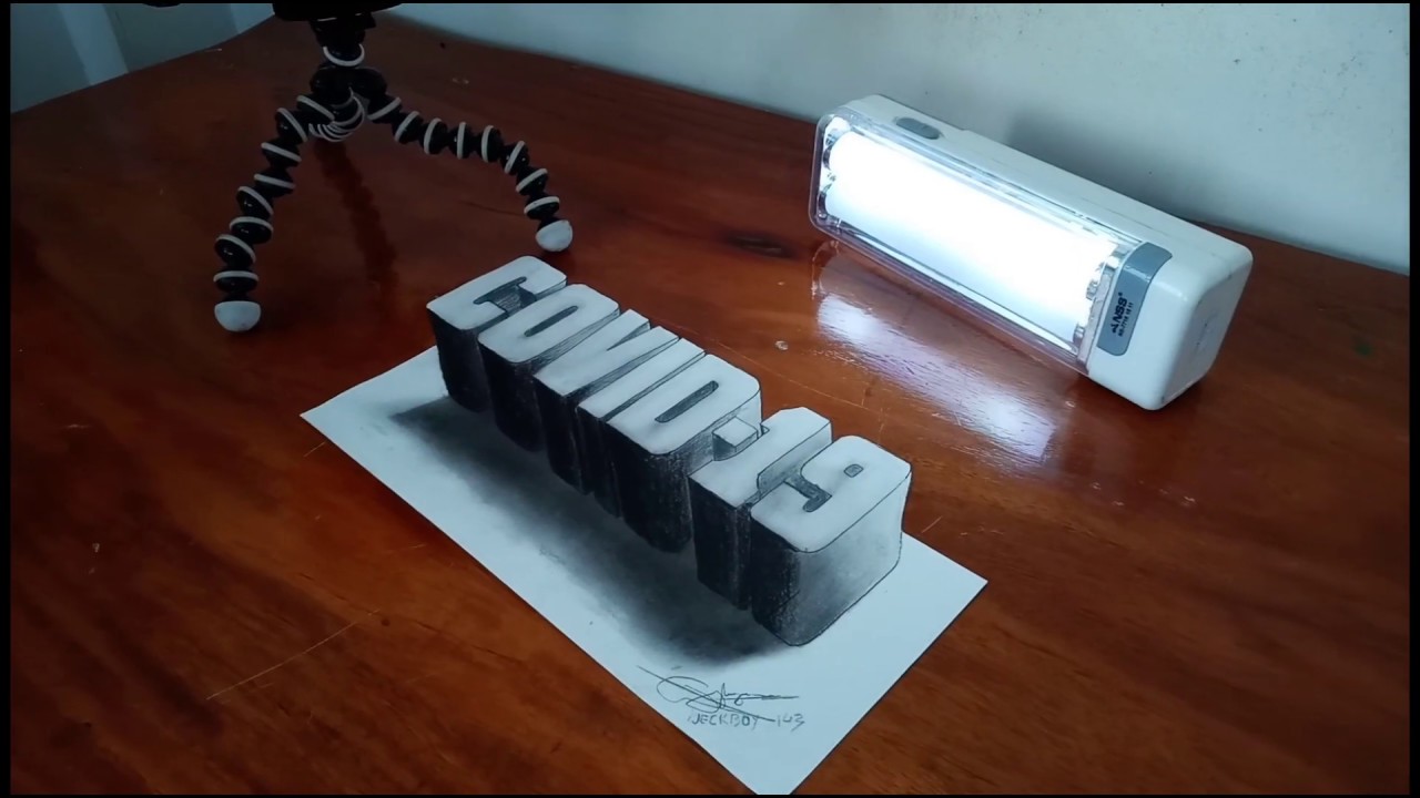 how to draw 3D "COVID-19 very easy for beginners - YouTube