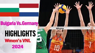 Bulgaria Vs. Germany Highlights (2-6-2024) Women's VNL 2024 | Volleyball nations league 2024