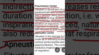 Pneumotaxic and Apneustic centres