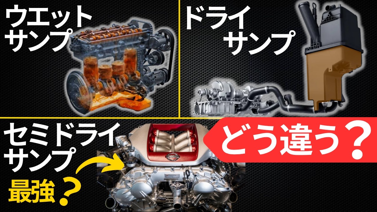 【ウェットサンプ/ドライサンプ/セミドライサンプ】潤滑方式の違い─スーパーカーはなぜドライサンプ？