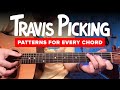 Fingerstyle patterns for every chord using travis picking