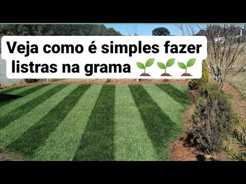 Aprenda como fazer listras claras e escuras no gramado!