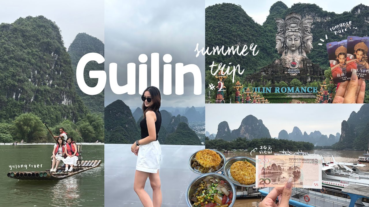 summer in guilin (pt 2)🎋 romance city, bamboo raft, 20rmb panorama🛶⛰️