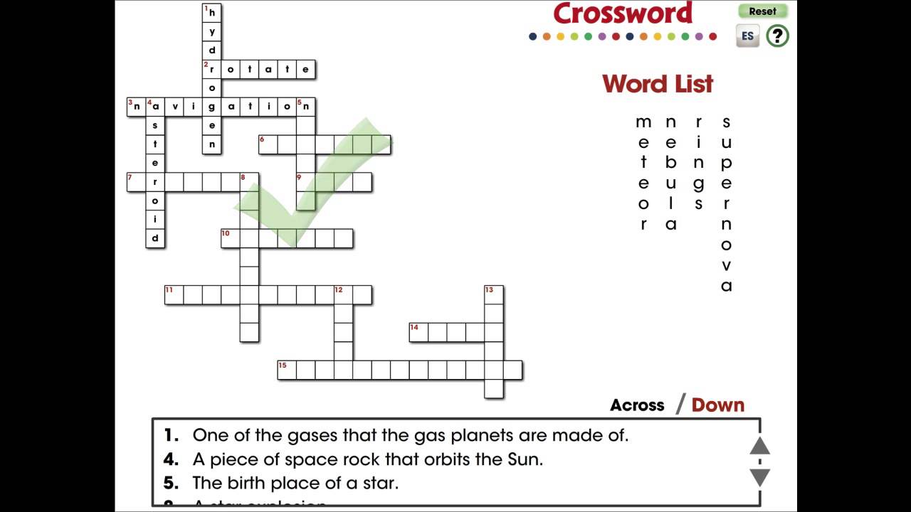 Cc7557 Solar System Crossword Mini