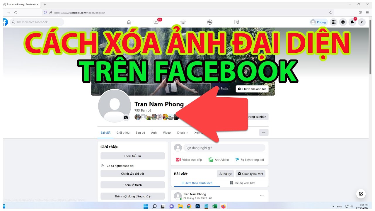 Cách Xóa Ảnh Đại Diện Trên Facebook - Youtube