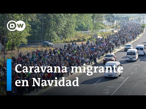 En plena Navidad nueva caravana de migrantes atraviesa México