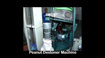 Peanut Destoner Machines Operation with Peanuts Stone Impurities Outlet of Peanuts Destoner