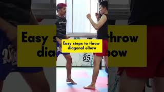 Fastest kickboxing elbow strike #muaythai #boxing #thai #kickboxing #tutorial