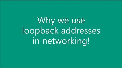 Why we use loopback addresses in networking!