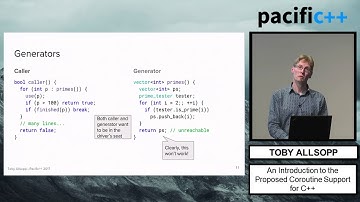 Pacific++ 2017: Toby Allsopp "An Introduction to the Proposed Coroutine Support for C++"