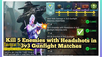 Call Of Duty Mobile Kill 5 Enemies with Headshots in 3v3 Gunfight Matches Task Complete