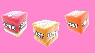 Jelly Run 2048 3 Cube Race! 32T vs 128T vs 128K Insane Merge Battle
