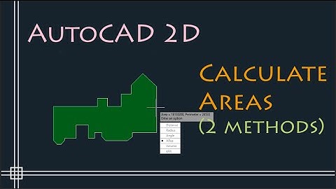 AutoCAD 2D - Calculate areas (2 methods - easy and fast way)