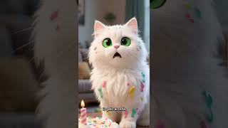 Gato persa cai no bolo e fica ofendido#gatos #humor #pets #fofo #shorts