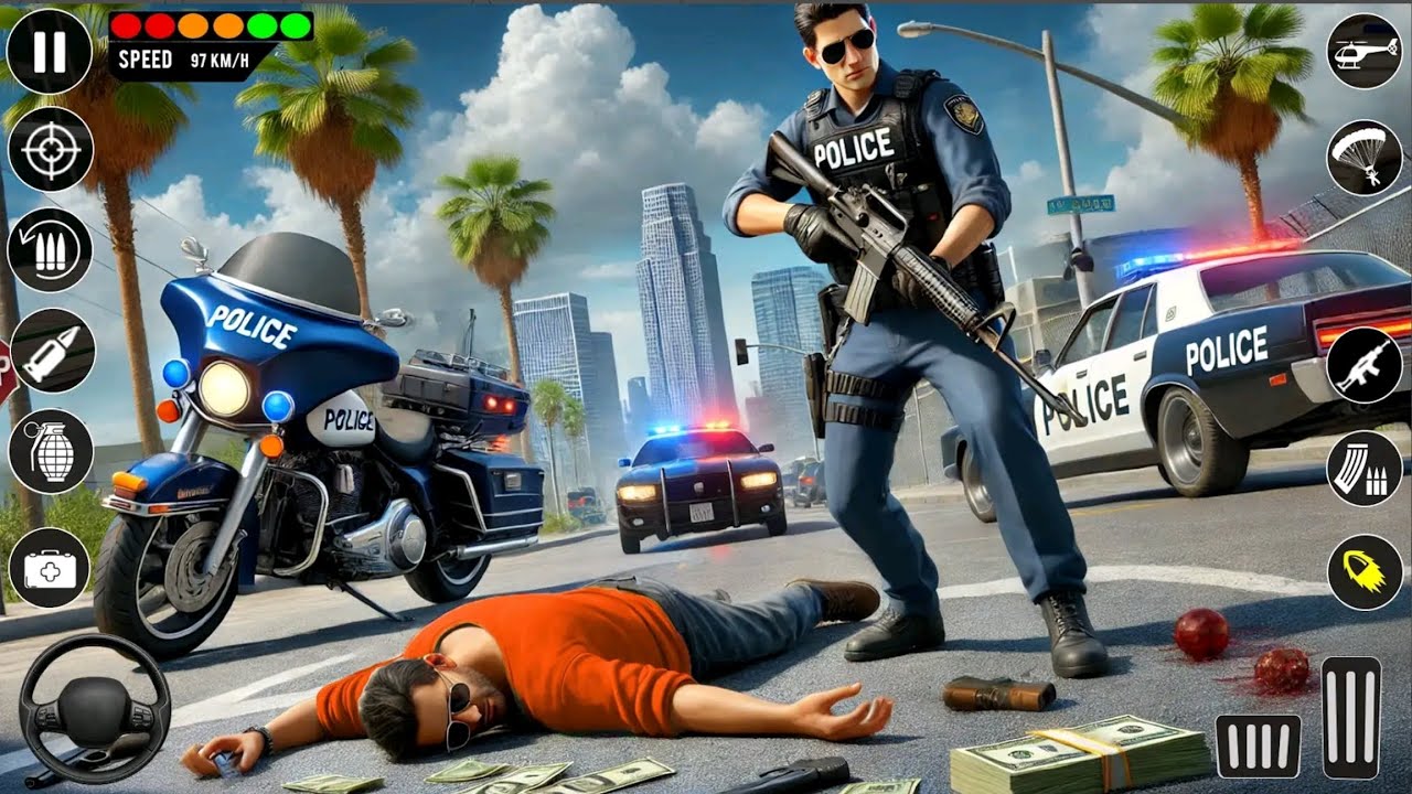 Police Car Chase Simulator 3D Game - Real Cop Cars Driving Simulator 2025 - Android GamePlay