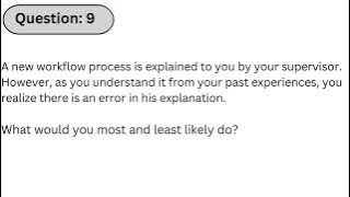 USPS 476 Mail Processor | Q9: A new workflow process is explained to you by your supervisor.
