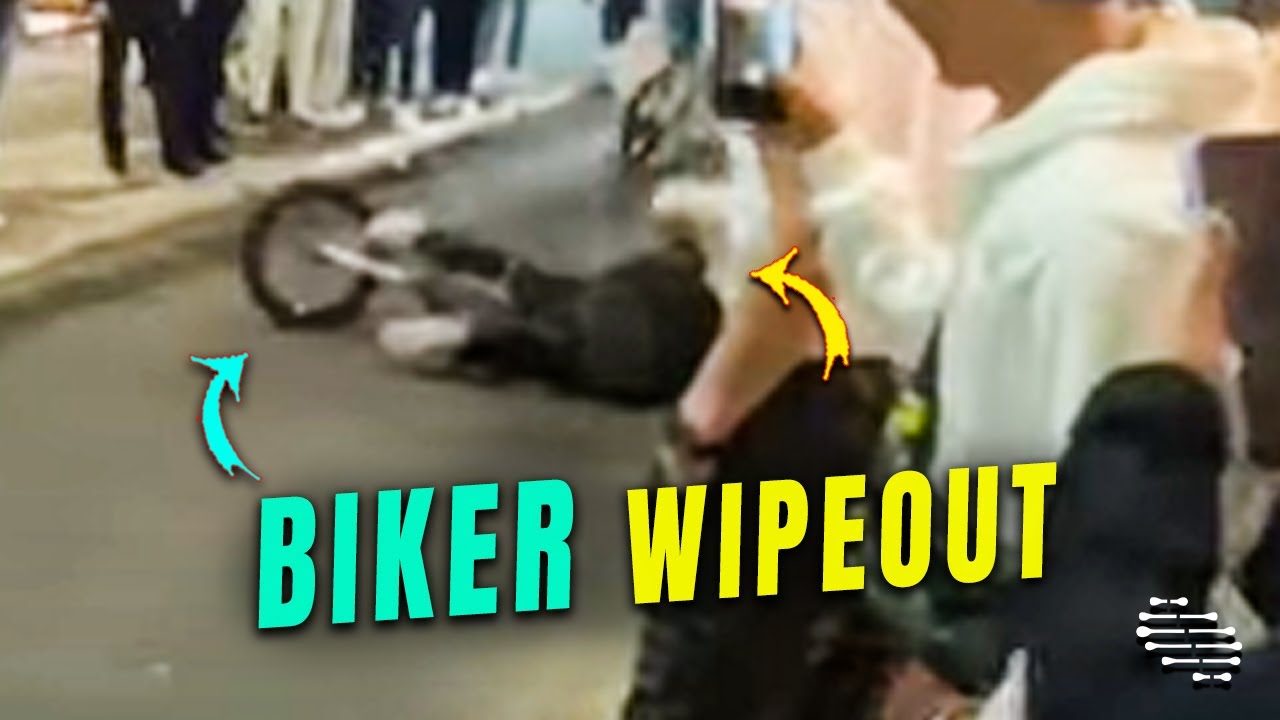 Biker Wipeout Practicing Street Bmx Tricks YouTube