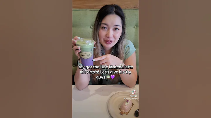 Have you tried the newest Porto’s drink?! 🍵💜 #shorts #matcha #foodie
