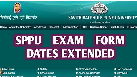 SPPU EXAM FORM DATES EXTENDED