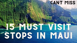 15 Must Visit Stops in Maui, Hawaii (2024) || Best things to do in Maui