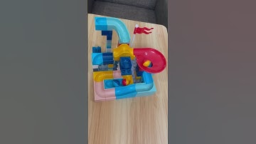 Satisfying Build & Sound 🟣 Marble Run Slide Building Blocks