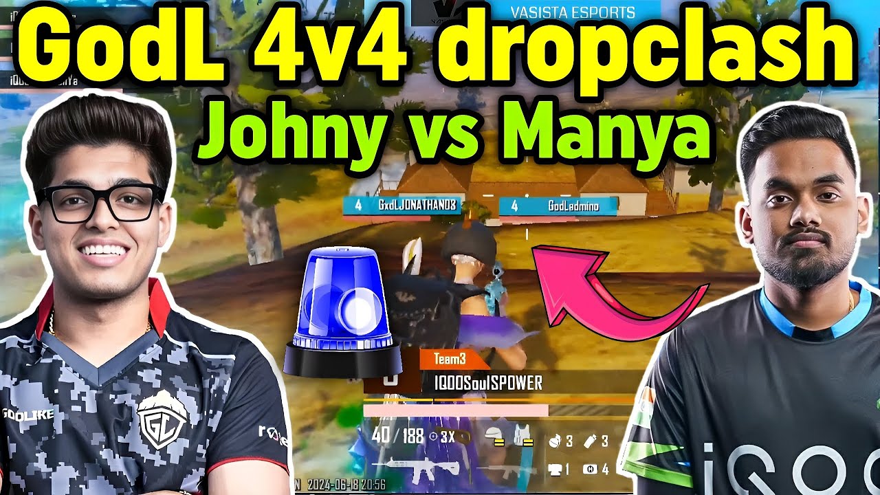 Jonathan vs Soul Manya 🔥 Godlike latest 4v4 dropclash fight 😱 - YouTube