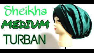Sheikha Medium turban bichilishi tikilishi andozasi. (dumli turban)