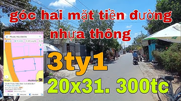 GÓC HAI MẶT TIỀN ĐƯỜNG NHỰA THÔNG. GẦN BIỂN PHƯỚC HẢI.KHU DÂN CƯ. GIÁ CHỈ 3TY1