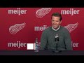 Dan Cleary speaks with the media following the final day of Detroit Red Wings development camp