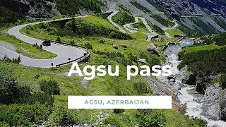 Горный перевал Агсу в Азербайджане город Шамаха
