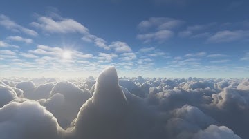 Flying above the clouds, 1 hour, no looping or cuts, no sound