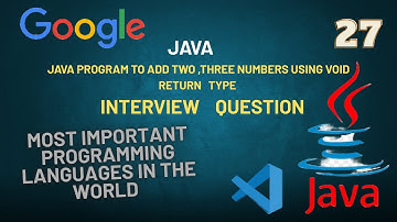 Java Program to Add Two ,three Numbers Using void Return Type |interview question