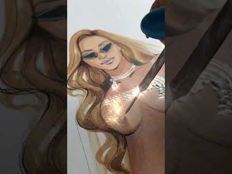 Beyonc Renaissance inspired shorts fashionillustration fashionillustrator beyonce drawing