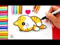 Cómo dibujar un GATITO BEBÉ Kawaii Feliz | How to Draw a Cute Happy Baby Kitten