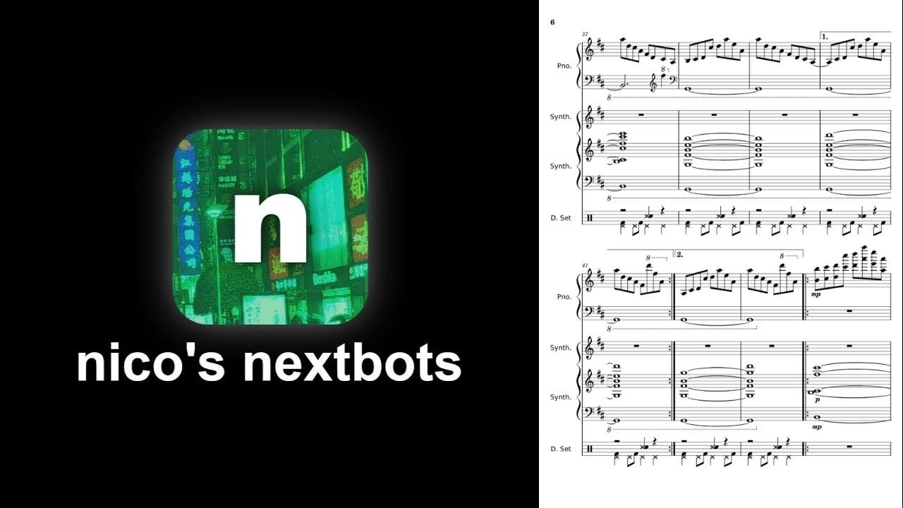 Nico's Nextbots Clubhouse – nicopatty Sheet music for Drum group,  Synthesizer (Mixed Ensemble)