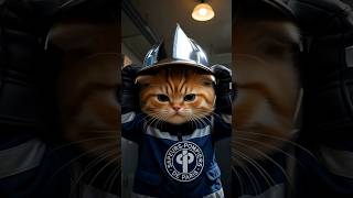 Mr Chaton est pompier de Paris volontaire, aussi.. #aicat  #humour #funnycats #petlover #short