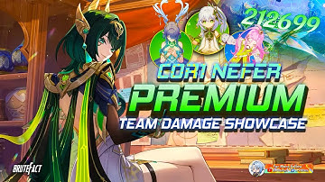 C0R1 Nefer Premium Team Showcase VS Bosses Abyss and Stygian | Lunar-Bloom Team | Genshin Impact