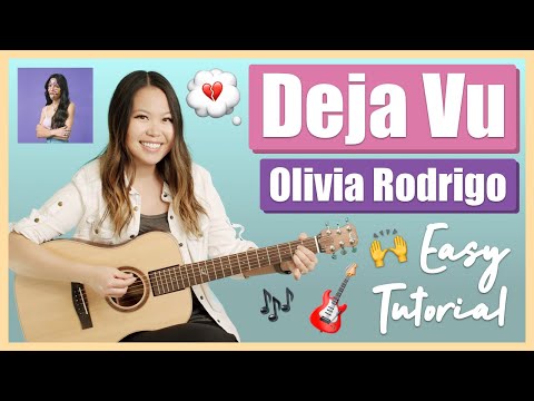 Deja Vu Guitar Lesson Tutorial Easy - Olivia Rodrigo
