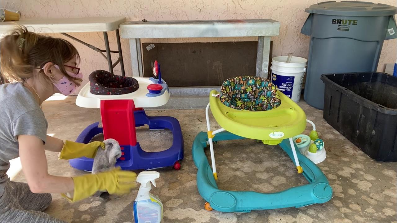 ASMR!! Cleaning Vlog!!🧽🧼🦠Deep Scrubbing 2 Baby Bouncers!!! YouTube