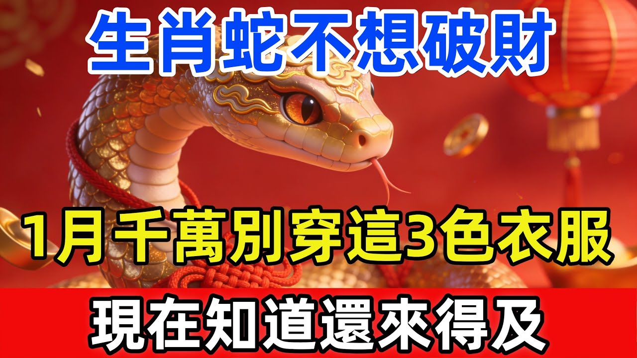 生肖蛇註意！妳1月有生死大劫？這3個顏色衣服千萬別穿！否則倒黴壹整年！現在知道還來得及！