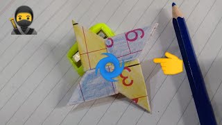 How to make a Origami Ninja Star (Paper Shuriken)  kagaz se ninja start kese bnaye | paper shuriken