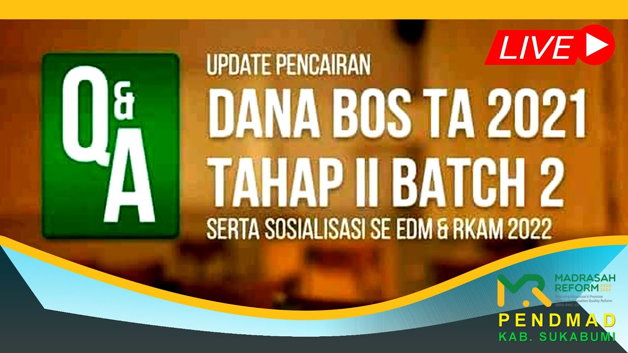 LIVE - Update Pencairan Dana BOS TA 2021 Tahap II Batch 2 - YouTube