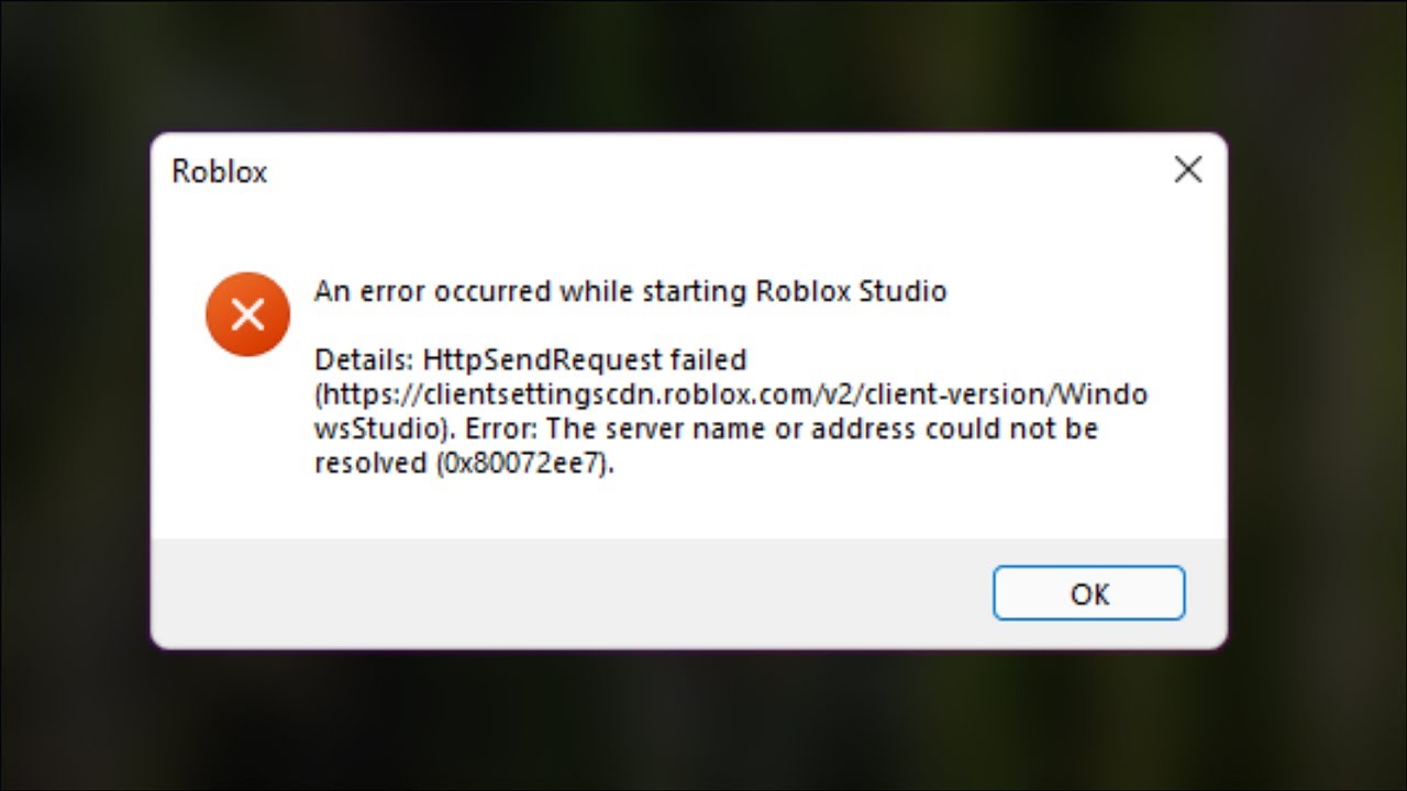 How to Fix “An error occurred while starting Roblox” on Windows