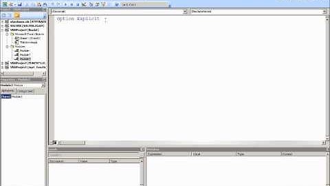 VBA (Modules-Sub-Functions)