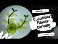 Easy cucumber flower carving garnish  creative cousin crew