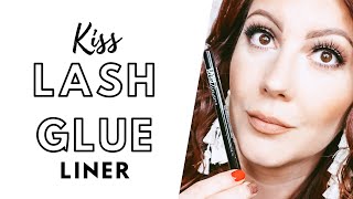 Easiest Way to Apply False Lashes | Kiss Lash Glue Liner First Impression